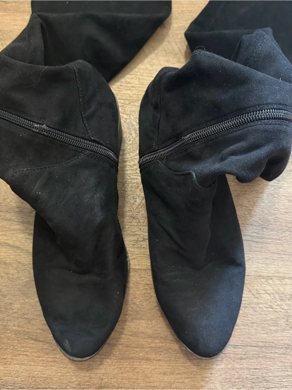 Steve Madden Black Suede High Shaft Boots